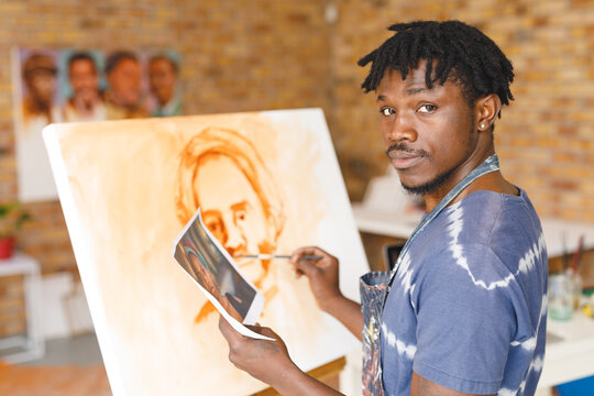 Artist in studio